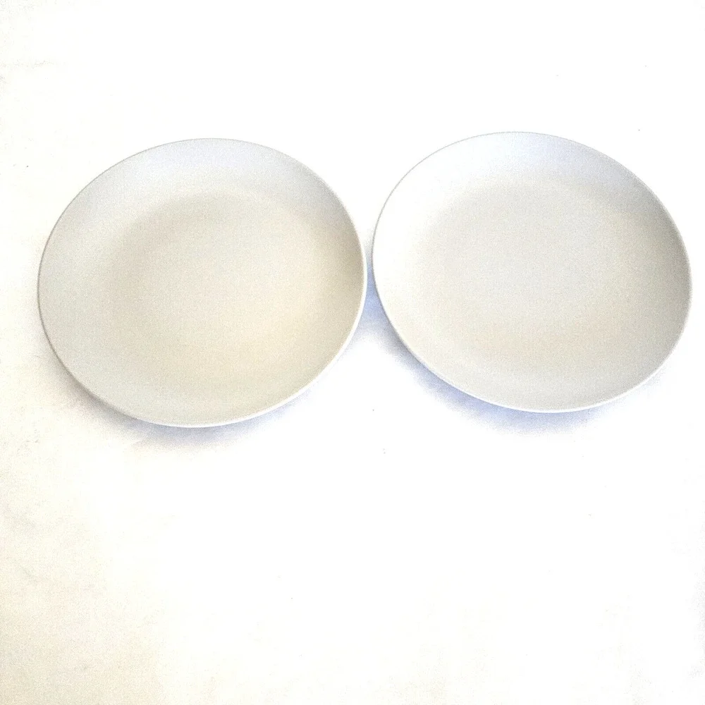 NEW!! (2) IKEA FARGKLAR Matte Light Gray Deep Plate Bowl 2 Pack (8